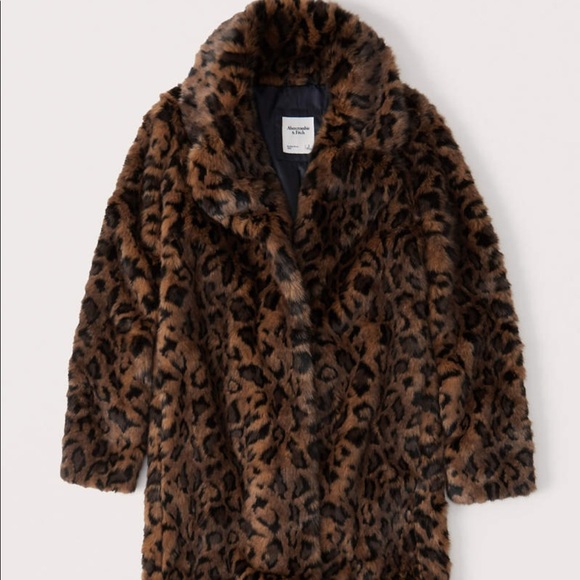 Abercrombie leopard coat Clearance